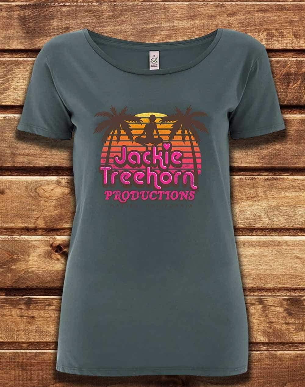 DELUXE Jackie Treehorn Organic Scoop Neck T-Shirt 8-10 / Light Charcoal  - Off World Tees