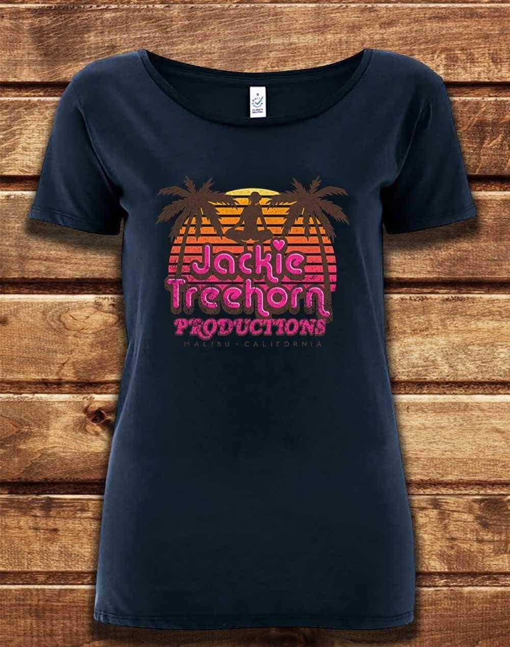 DELUXE Jackie Treehorn Organic Scoop Neck T-Shirt 8-10 / Navy  - Off World Tees