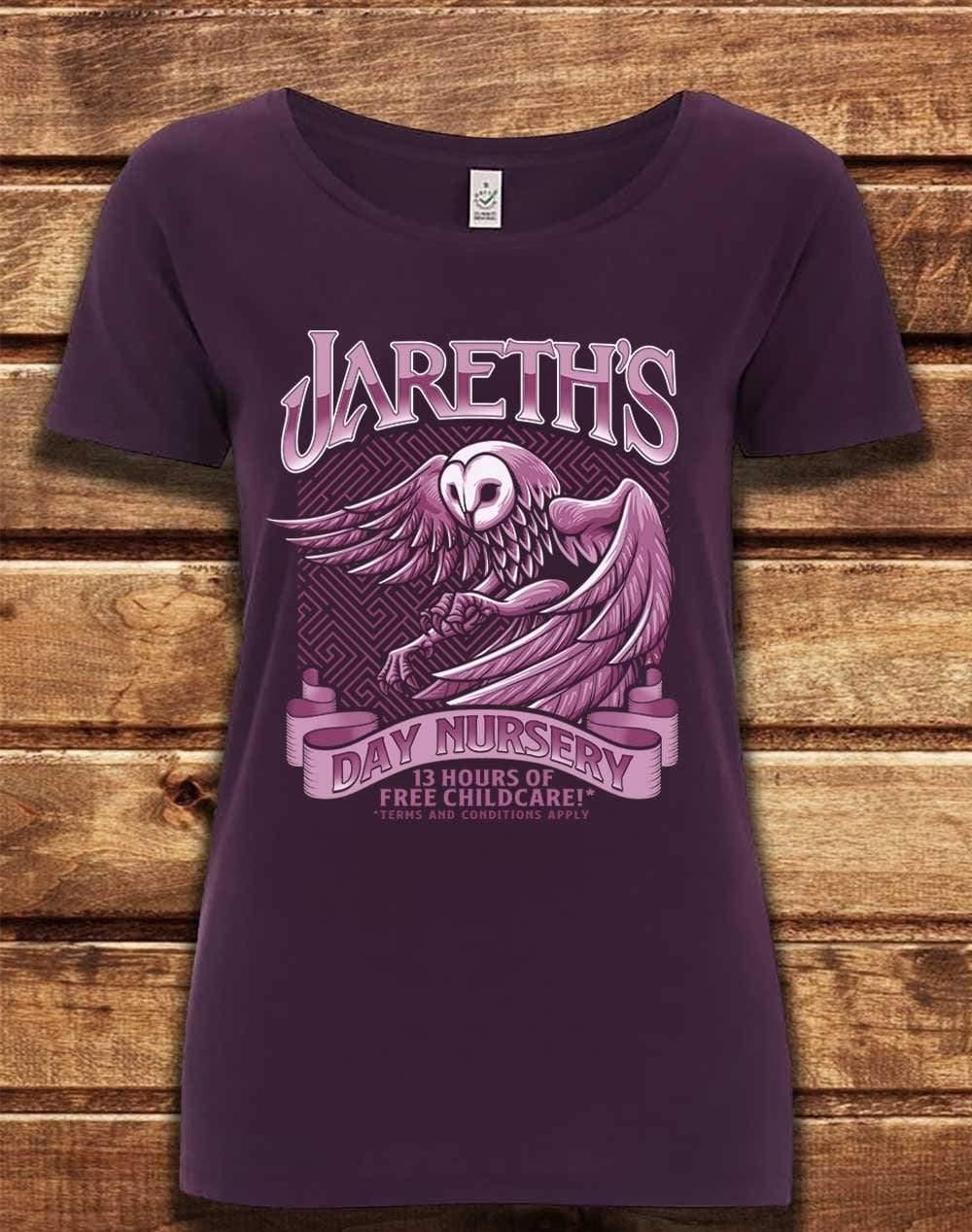 DELUXE Jareth's Day Nursery Organic Scoop Neck T-Shirt 8-10 / Eggplant  - Off World Tees
