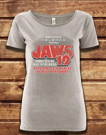 DELUXE Jaws 19 Organic Scoop Neck T-Shirt 8-10 / Melange Grey  - Off World Tees