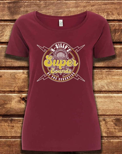 DELUXE K-Billy's Super Sounds Organic Scoop Neck T-Shirt 8-10 / Burgundy  - Off World Tees