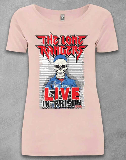DELUXE Lone Rangers Live in Prison 1994 Organic Scoop Neck T-Shirt 8-10 / Light Pink  - Off World Tees