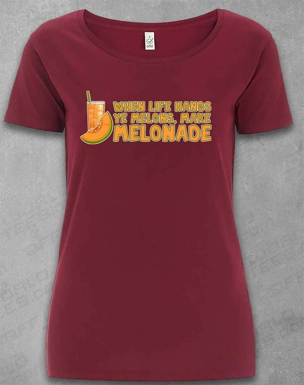 DELUXE Make Melonade Organic Scoop Neck T-Shirt 8-10 / Burgundy  - Off World Tees