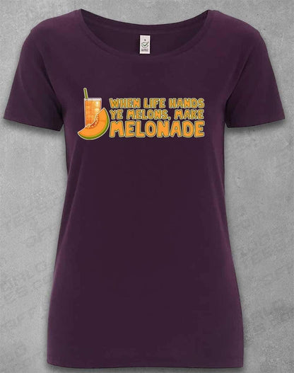 DELUXE Make Melonade Organic Scoop Neck T-Shirt 8-10 / Eggplant  - Off World Tees