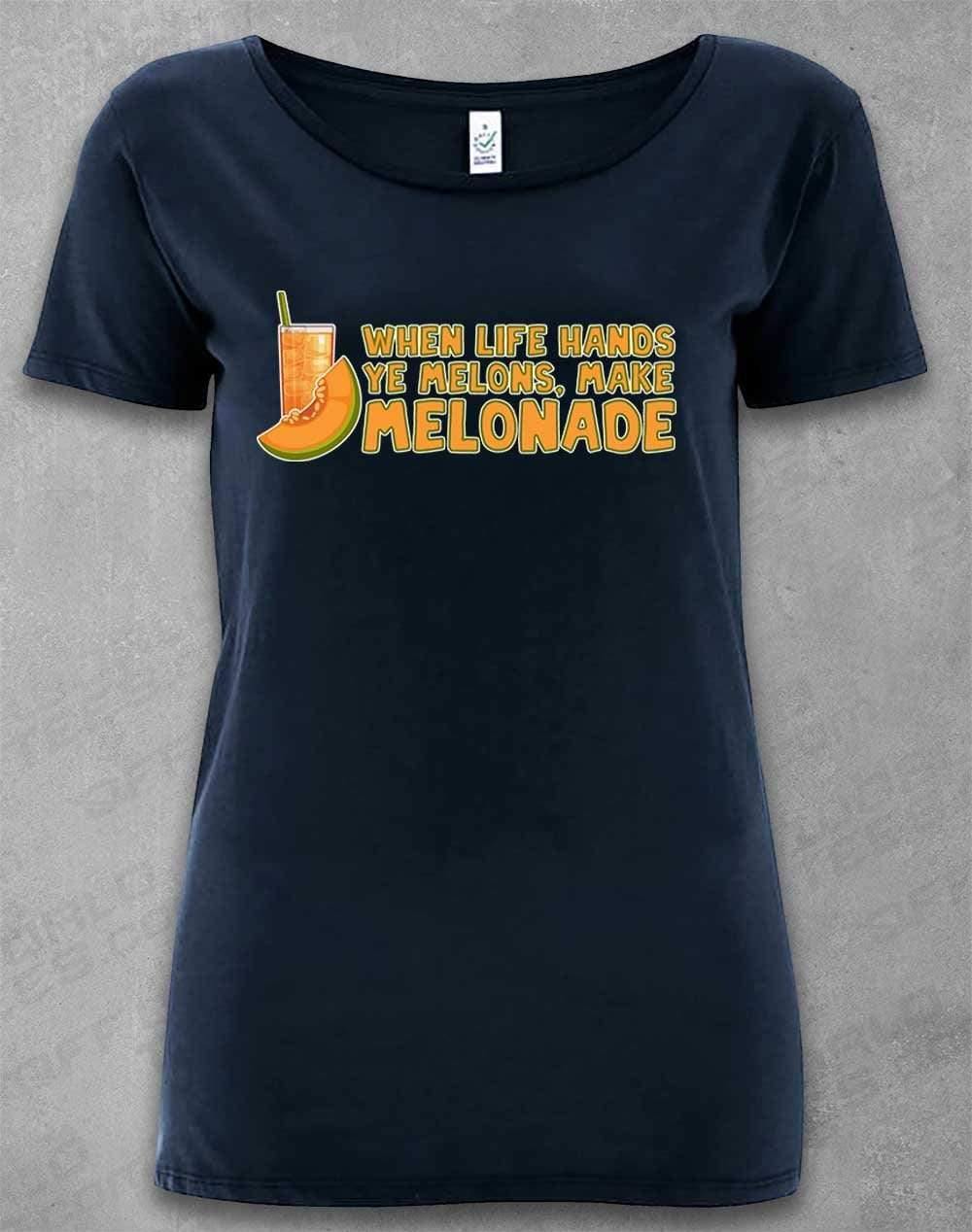 DELUXE Make Melonade Organic Scoop Neck T-Shirt 8-10 / Navy  - Off World Tees