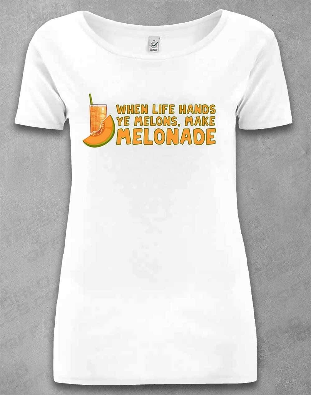 DELUXE Make Melonade Organic Scoop Neck T-Shirt 8-10 / White  - Off World Tees