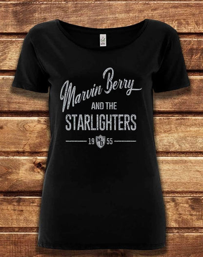 DELUXE Marvin Berry and the Starlighters Organic Scoop Neck T-Shirt 8-10 / Black  - Off World Tees