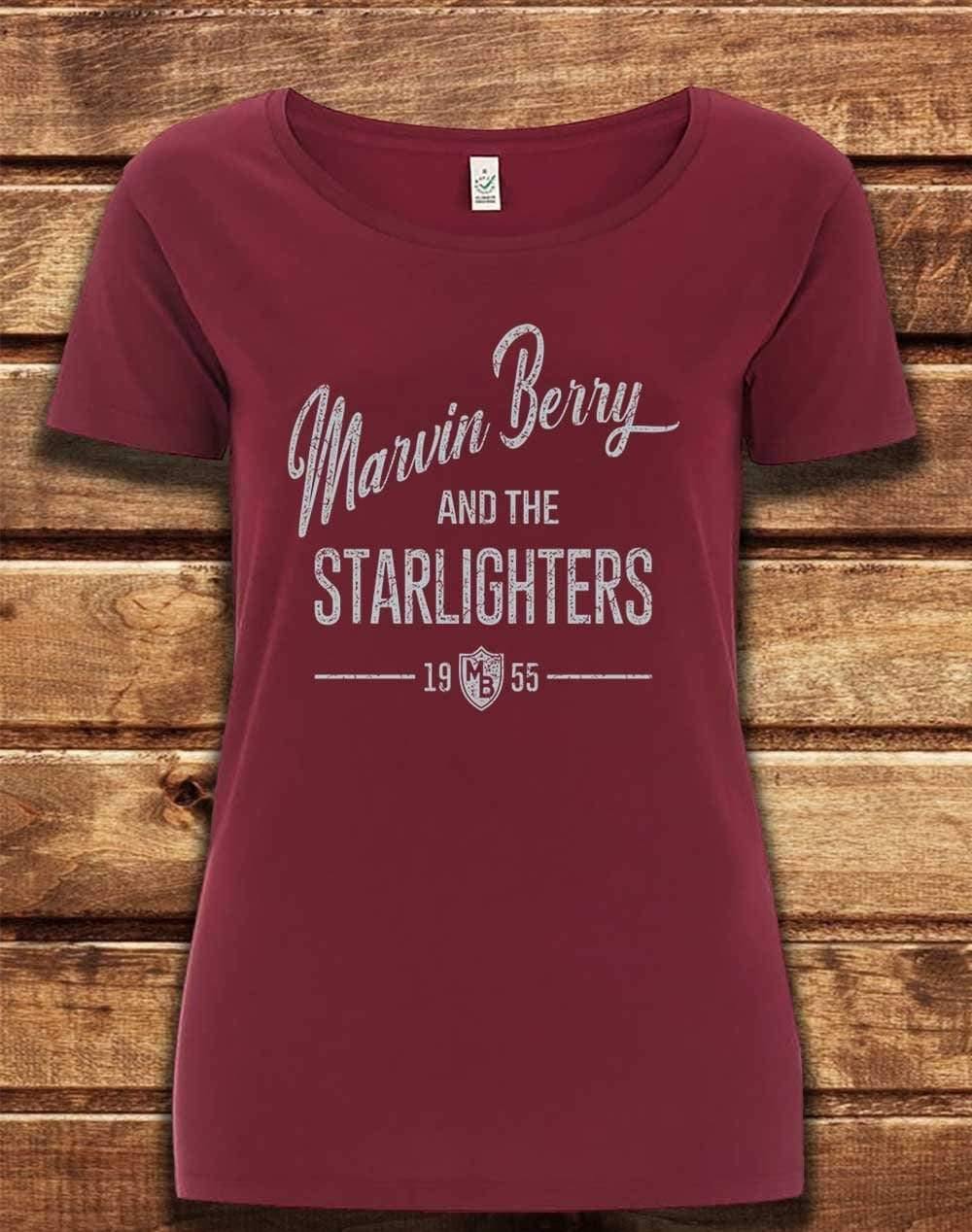 DELUXE Marvin Berry and the Starlighters Organic Scoop Neck T-Shirt 8-10 / Burgundy  - Off World Tees