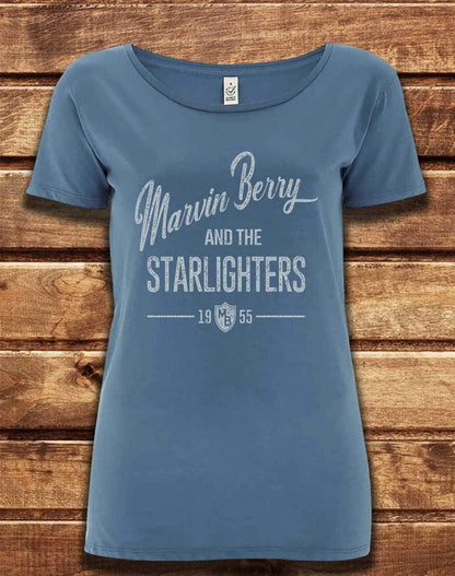 DELUXE Marvin Berry and the Starlighters Organic Scoop Neck T-Shirt 8-10 / Faded Denim  - Off World Tees