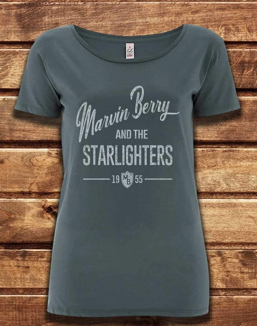 DELUXE Marvin Berry and the Starlighters Organic Scoop Neck T-Shirt 8-10 / Light Charcoal  - Off World Tees