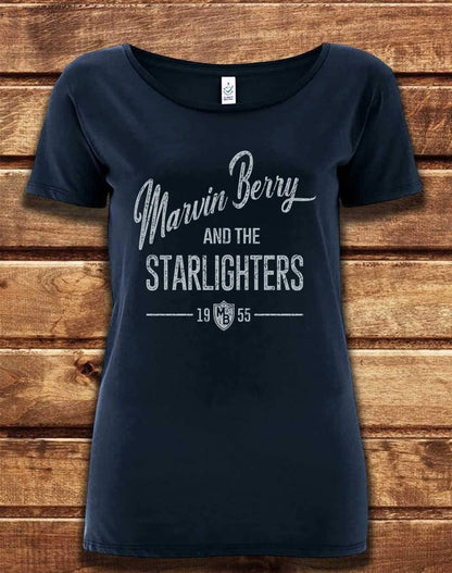 DELUXE Marvin Berry and the Starlighters Organic Scoop Neck T-Shirt 8-10 / Navy  - Off World Tees