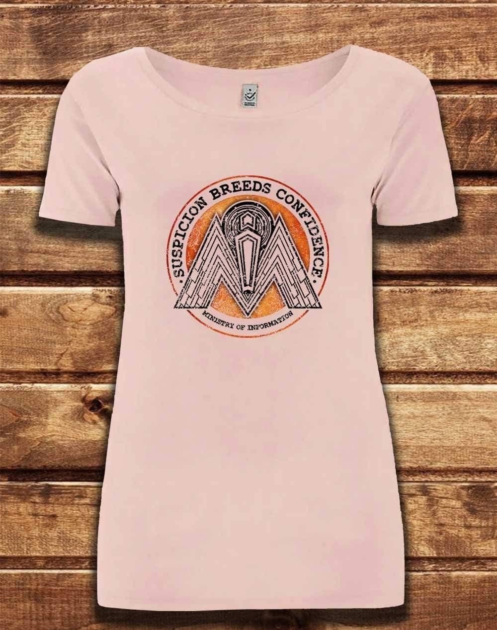 DELUXE Ministry of Information Organic Scoop Neck T-Shirt 8-10 / Light Pink  - Off World Tees