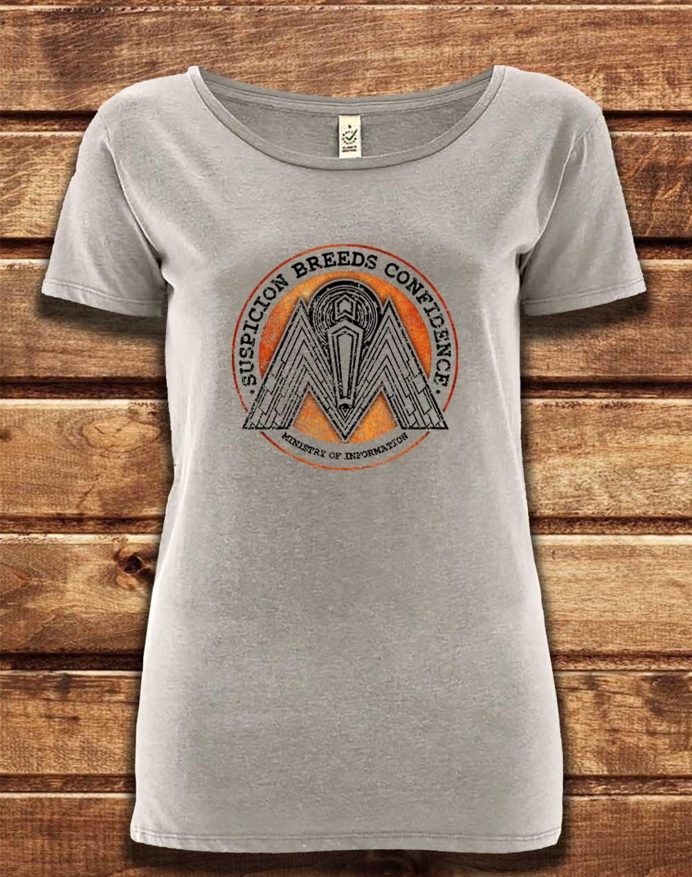 DELUXE Ministry of Information Organic Scoop Neck T-Shirt 8-10 / Melange Grey  - Off World Tees