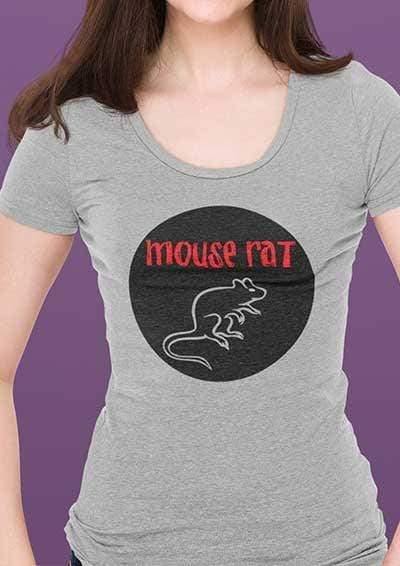 DELUXE Mouse Rat Round Logo Organic Scoop Neck T-Shirt  - Off World Tees