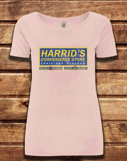 DELUXE Navid Harrid's Shop Logo Organic Scoop Neck T-Shirt 8-10 / Light Pink  - Off World Tees
