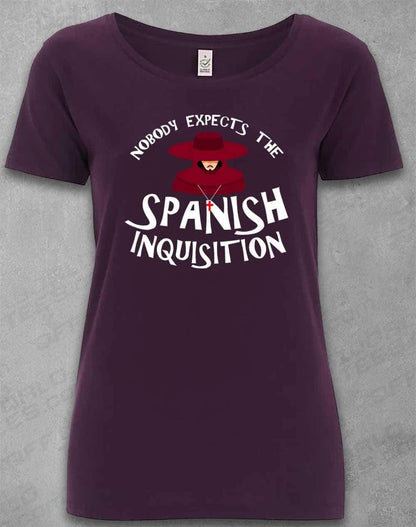 DELUXE Nobody Expects the Spanish Inquisition Organic Scoop Neck T-Shirt 8-10 / Eggplant  - Off World Tees