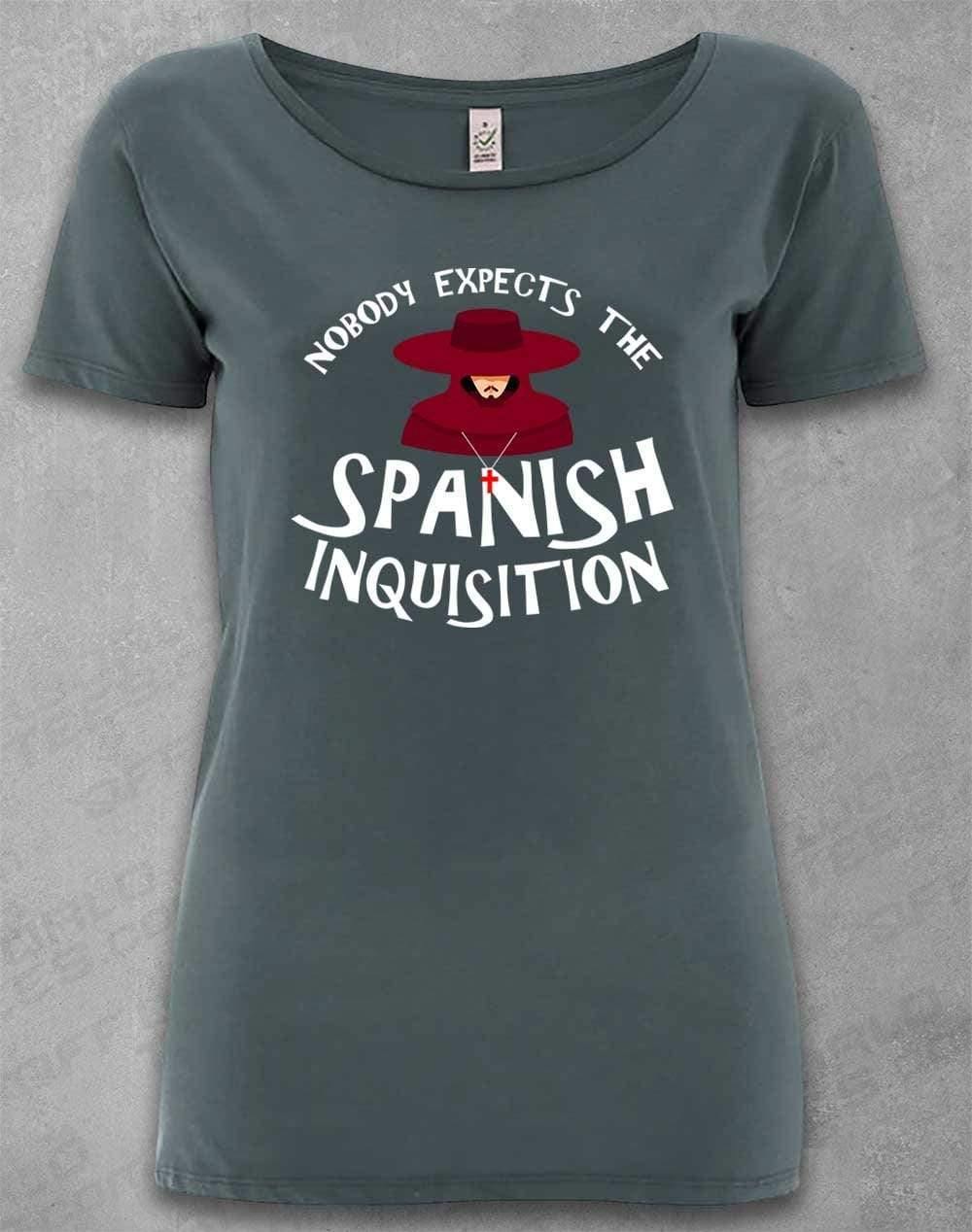 DELUXE Nobody Expects the Spanish Inquisition Organic Scoop Neck T-Shirt 8-10 / Light Charcoal  - Off World Tees