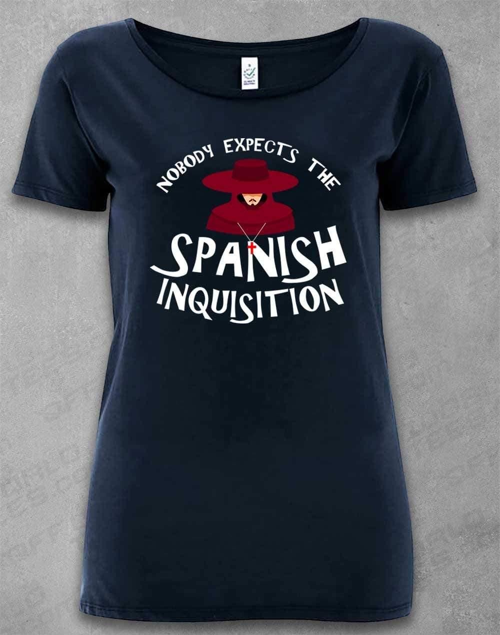 DELUXE Nobody Expects the Spanish Inquisition Organic Scoop Neck T-Shirt 8-10 / Navy  - Off World Tees