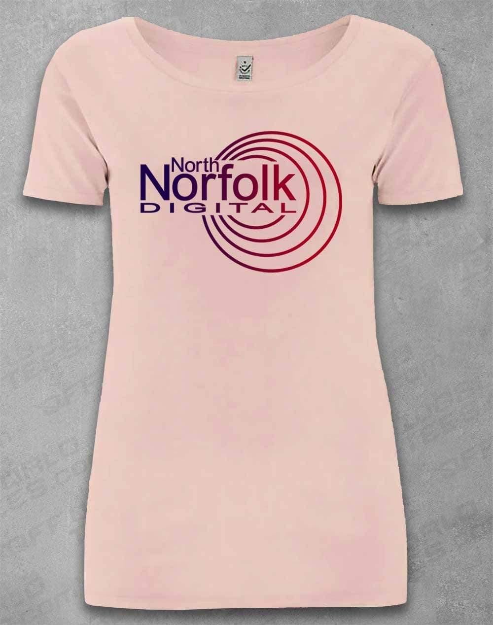 DELUXE North Norfolk Digital Organic Scoop Neck T-Shirt 8-10 / Light Pink  - Off World Tees
