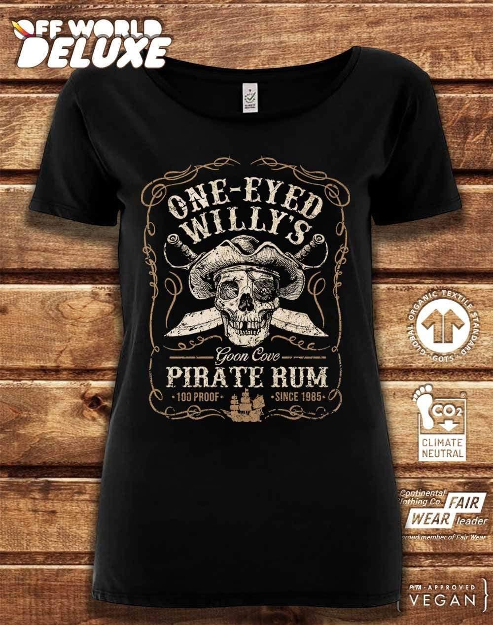 DELUXE One-Eyed Willy's Rum Organic Scoop Neck T-Shirt  - Off World Tees