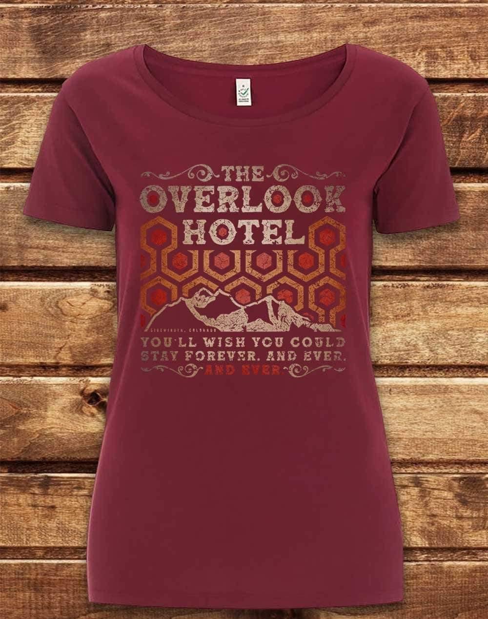 DELUXE Overlook Hotel Organic Scoop Neck T-Shirt 8-10 / Burgundy  - Off World Tees