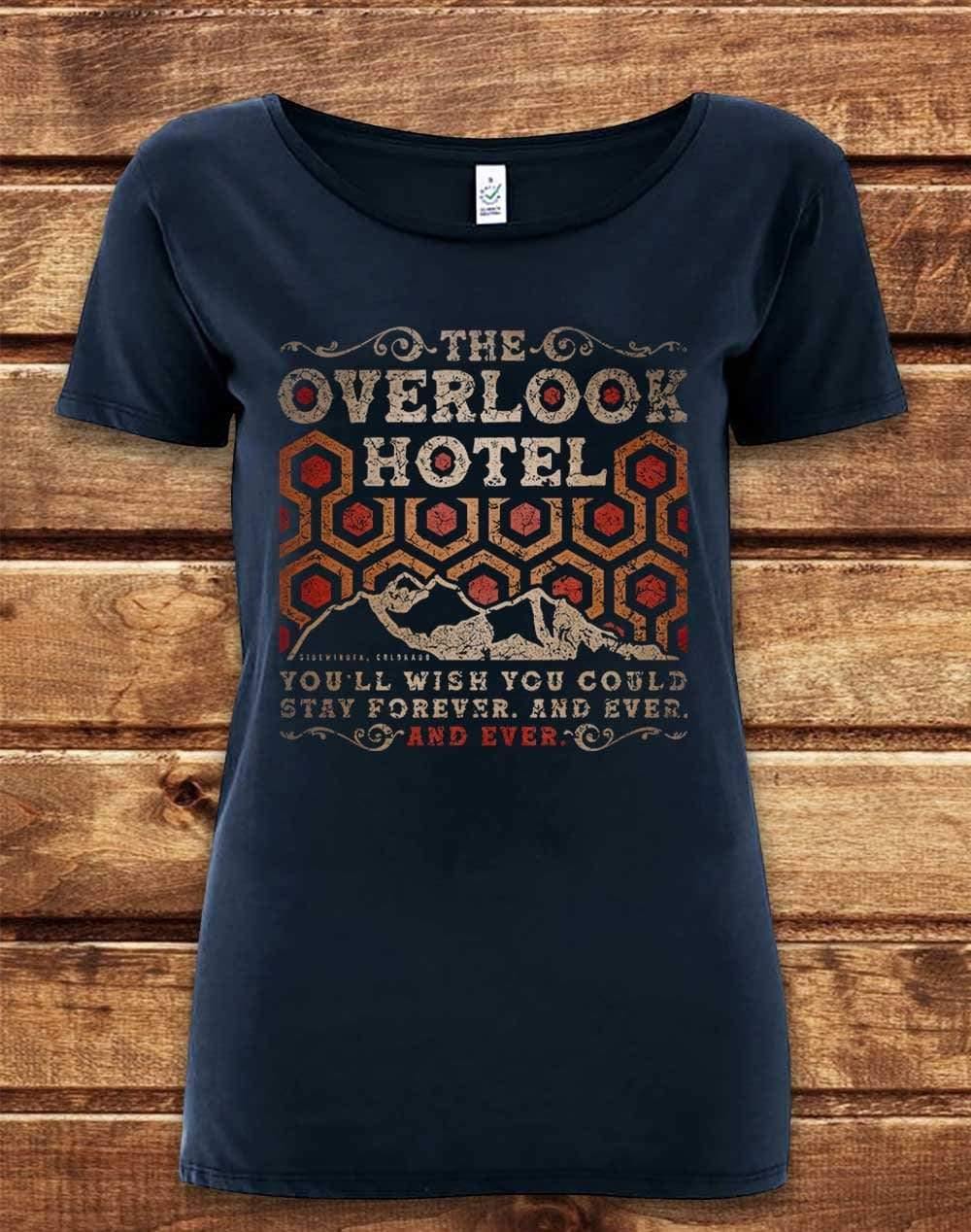 DELUXE Overlook Hotel Organic Scoop Neck T-Shirt 8-10 / Navy  - Off World Tees