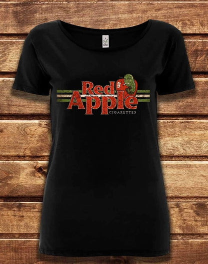 DELUXE Red Apple Cigarettes Organic Scoop Neck T-Shirt 8-10 / Black  - Off World Tees