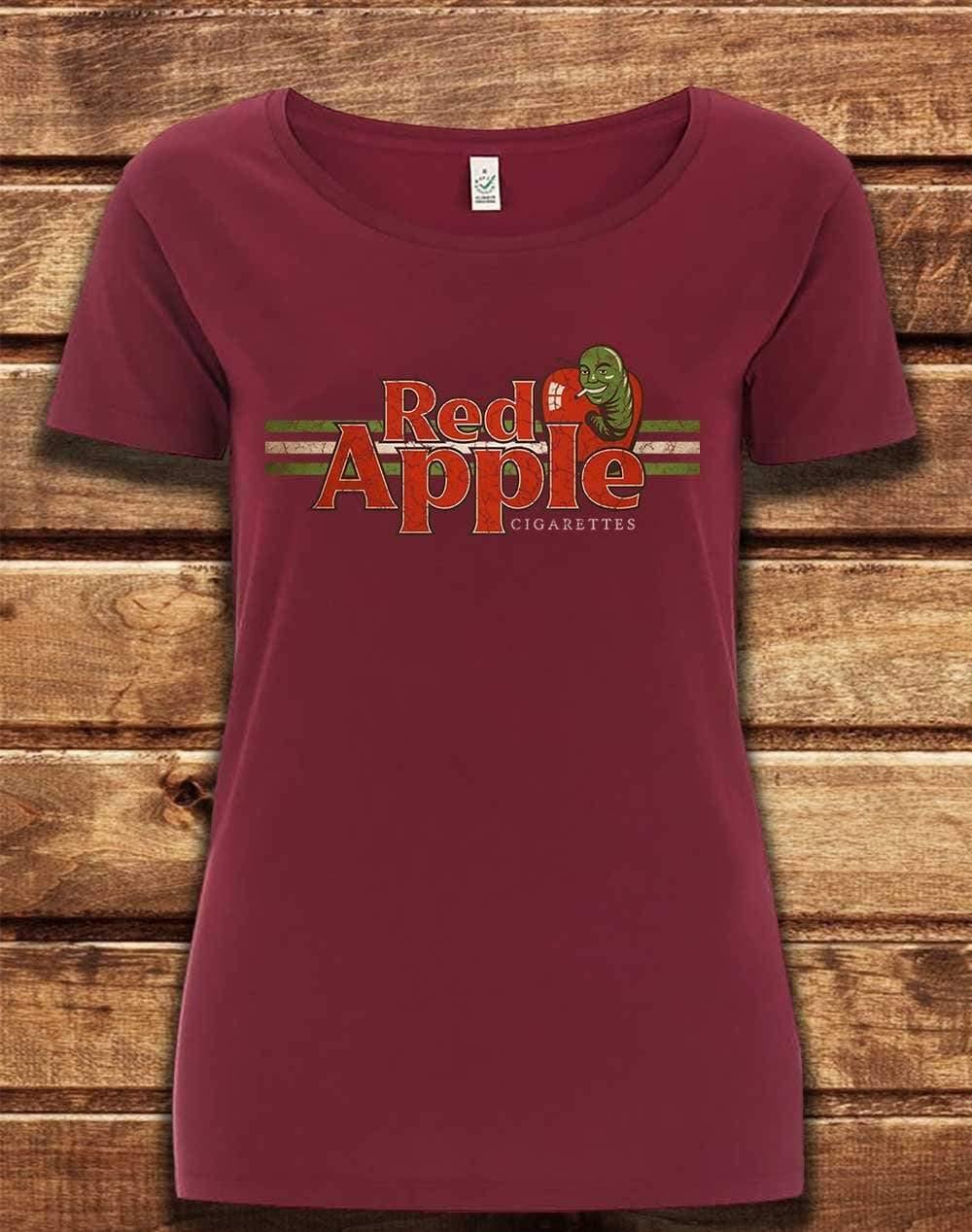 DELUXE Red Apple Cigarettes Organic Scoop Neck T-Shirt 8-10 / Burgundy  - Off World Tees