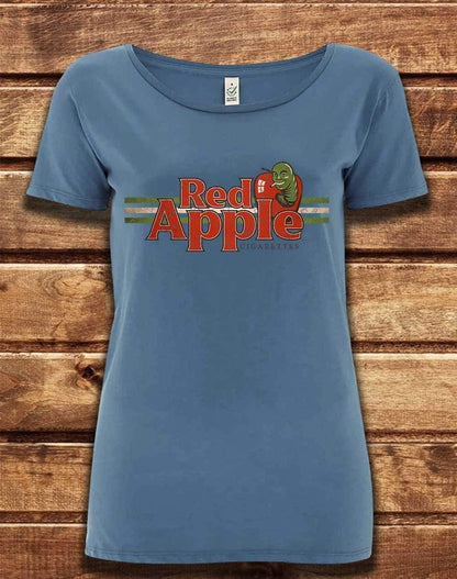 DELUXE Red Apple Cigarettes Organic Scoop Neck T-Shirt 8-10 / Faded Denim  - Off World Tees