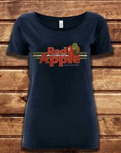 DELUXE Red Apple Cigarettes Organic Scoop Neck T-Shirt 8-10 / Navy  - Off World Tees