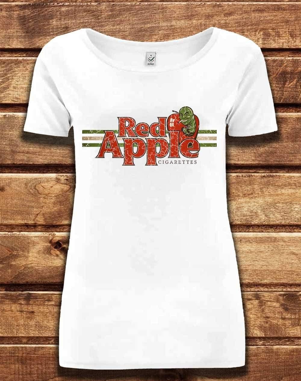 DELUXE Red Apple Cigarettes Organic Scoop Neck T-Shirt 8-10 / White  - Off World Tees