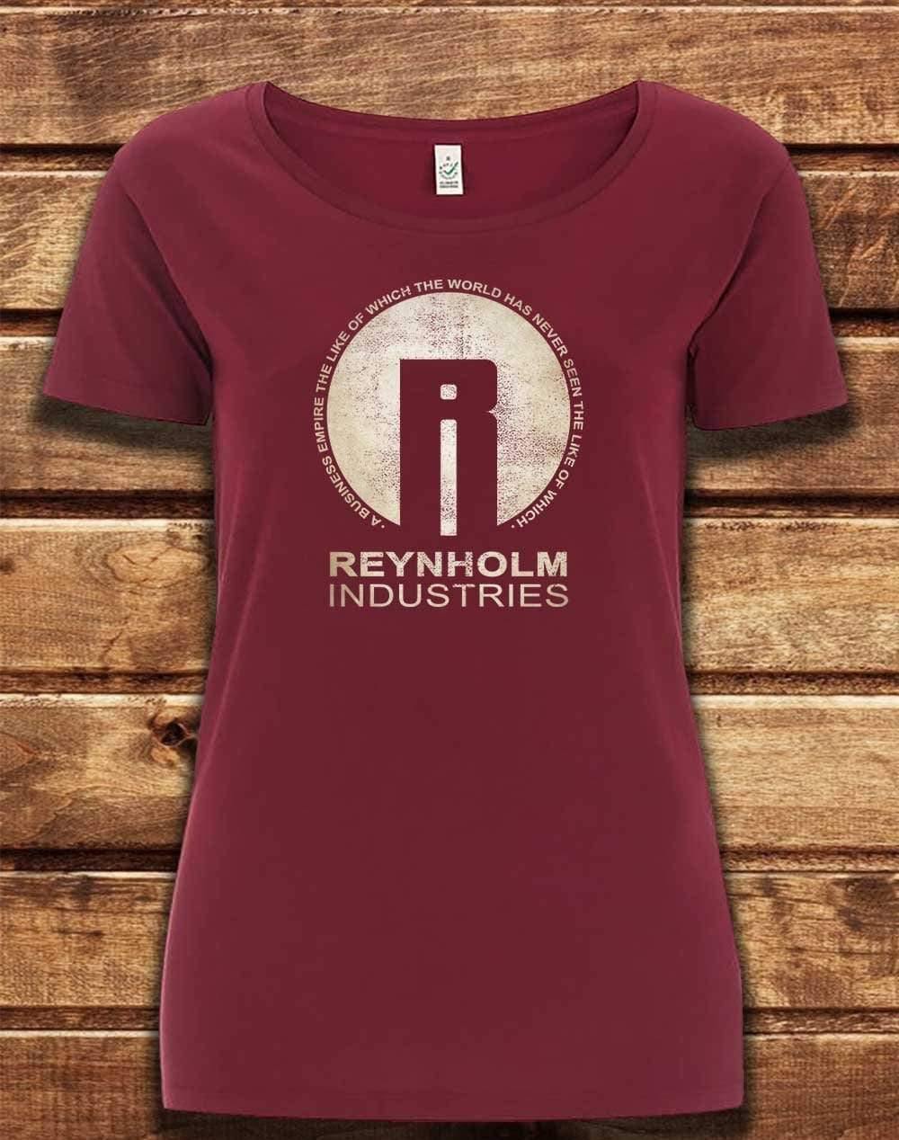 DELUXE Reynholm Industries Organic Scoop Neck T-Shirt 8-10 / Burgundy  - Off World Tees