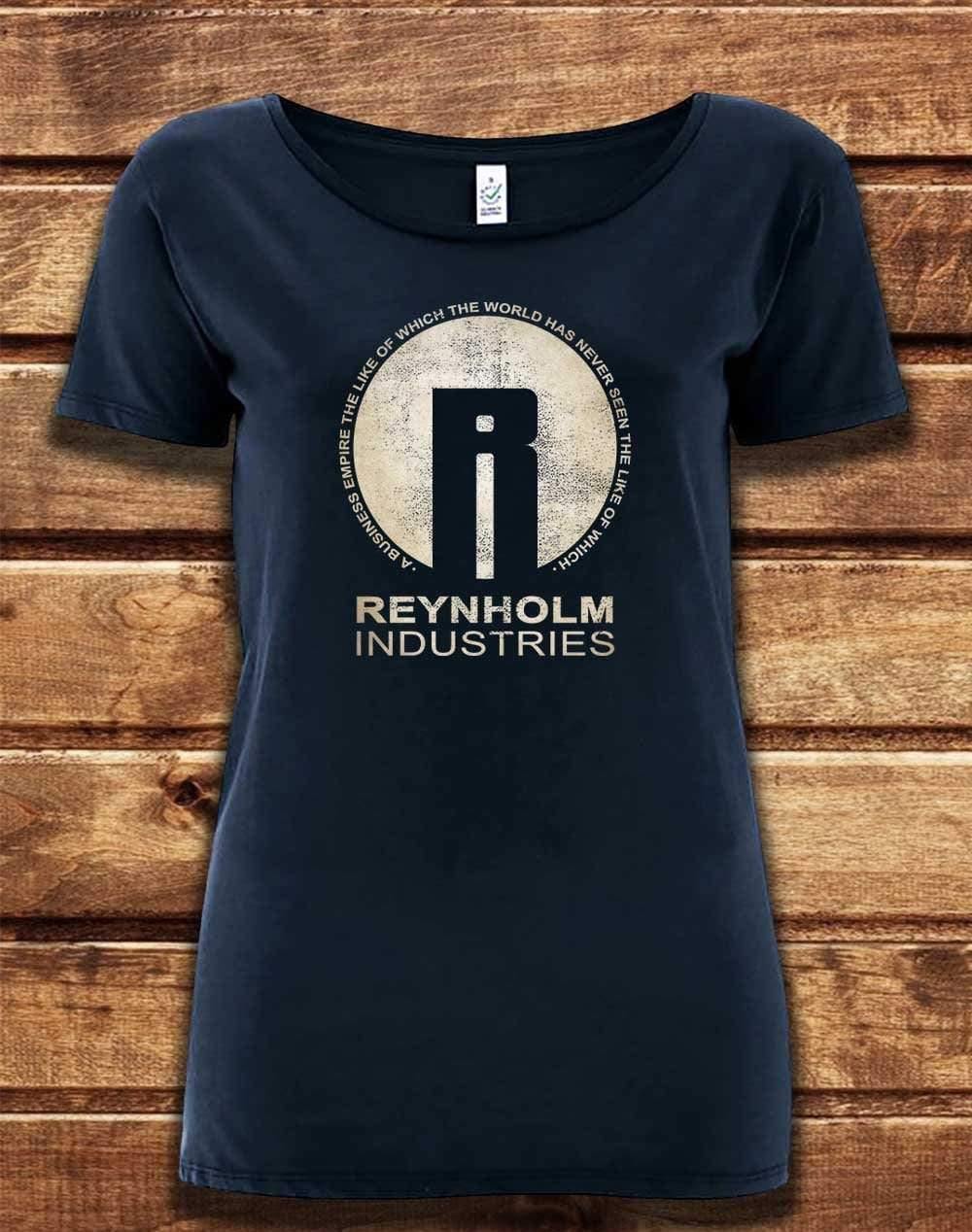 DELUXE Reynholm Industries Organic Scoop Neck T-Shirt 8-10 / Navy  - Off World Tees