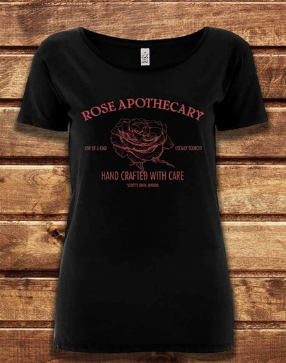 DELUXE Rose Apothecary Organic Scoop Neck T-Shirt 8-10 / Black  - Off World Tees