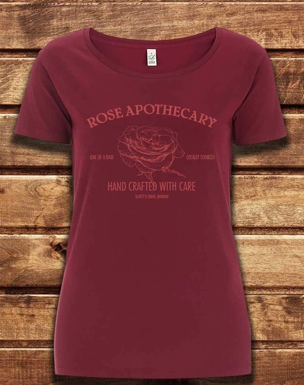 DELUXE Rose Apothecary Organic Scoop Neck T-Shirt 8-10 / Burgundy  - Off World Tees