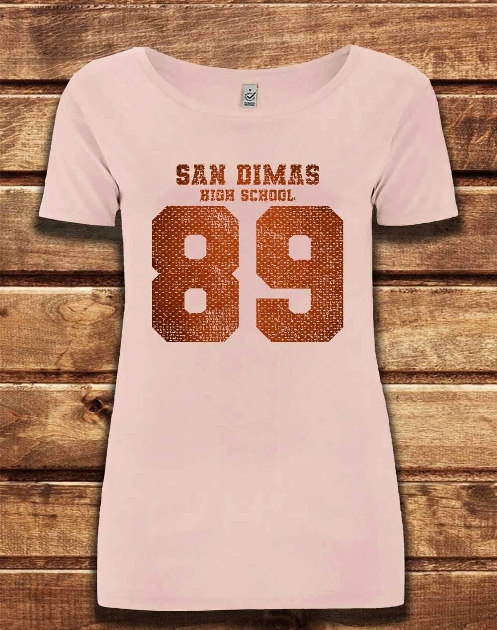 DELUXE San Dimas High School 89 Organic Scoop Neck T-Shirt 8-10 / Light Pink  - Off World Tees