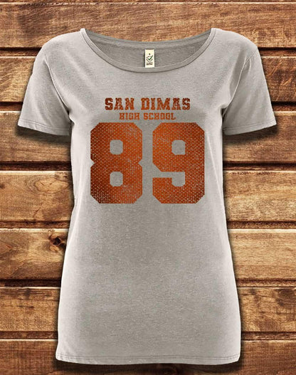 DELUXE San Dimas High School 89 Organic Scoop Neck T-Shirt 8-10 / Melange Grey  - Off World Tees