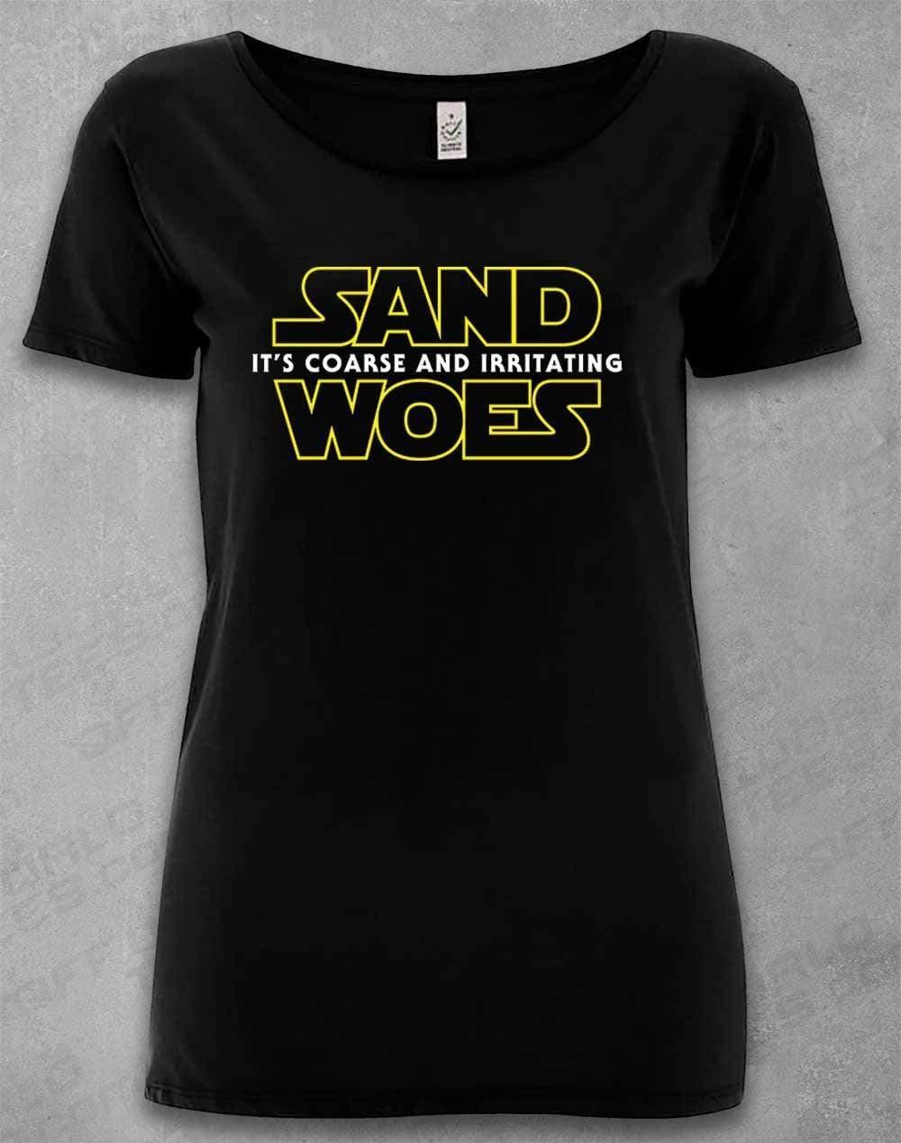 DELUXE Sand Woes - Organic Scoop Neck T-Shirt 8-10 / Black  - Off World Tees