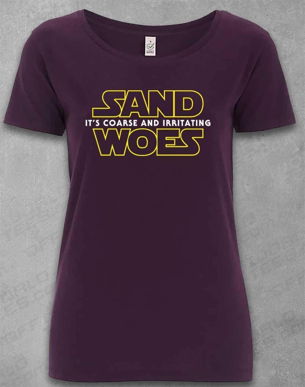 DELUXE Sand Woes - Organic Scoop Neck T-Shirt 8-10 / Eggplant  - Off World Tees