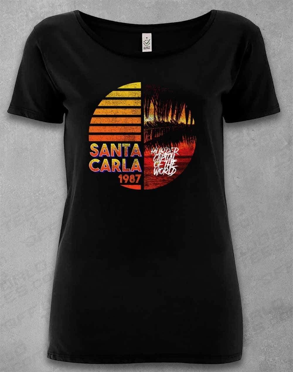 DELUXE Santa Carla 1987 - Organic Scoop Neck T-Shirt 8-10 / Black  - Off World Tees