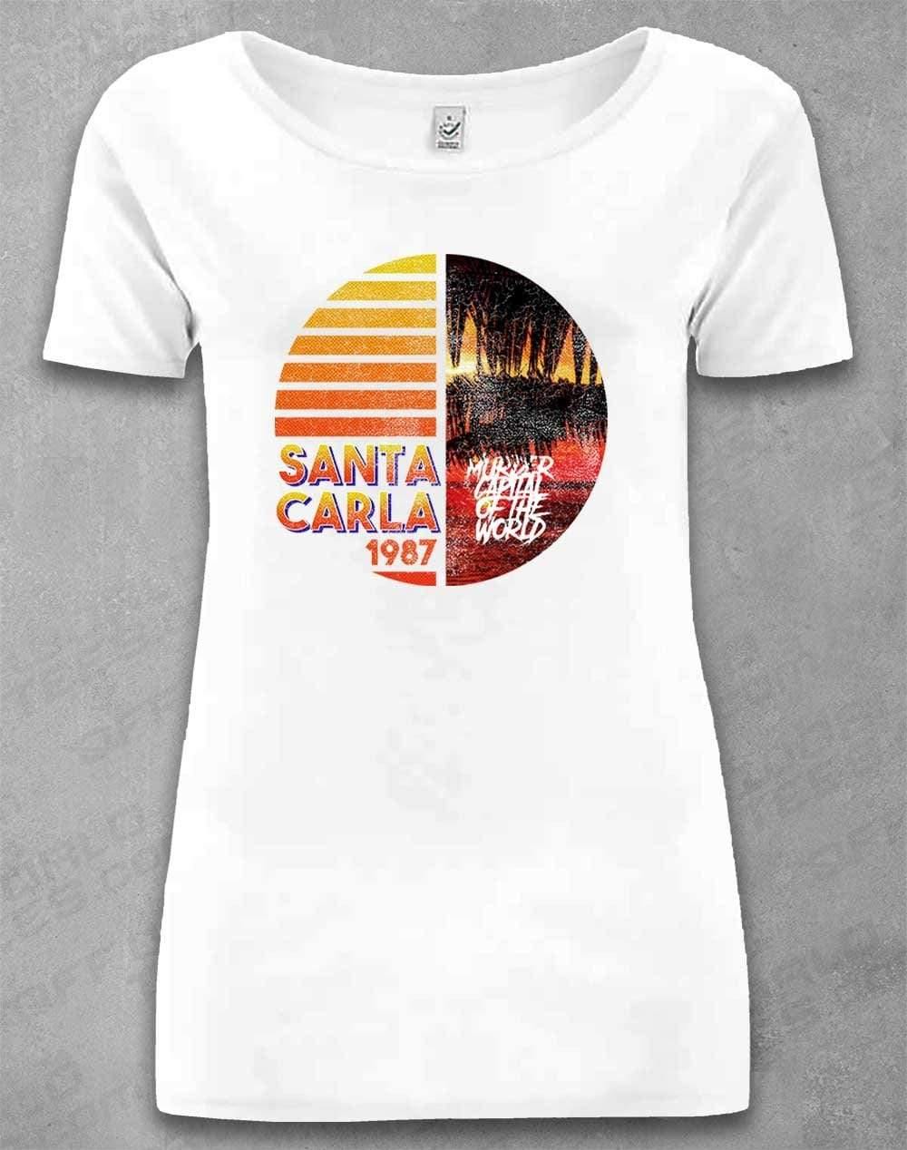DELUXE Santa Carla 1987 - Organic Scoop Neck T-Shirt 8-10 / White  - Off World Tees