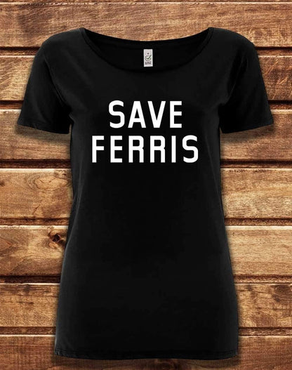 DELUXE Save Ferris Organic Scoop Neck T-Shirt 8-10 / Black  - Off World Tees