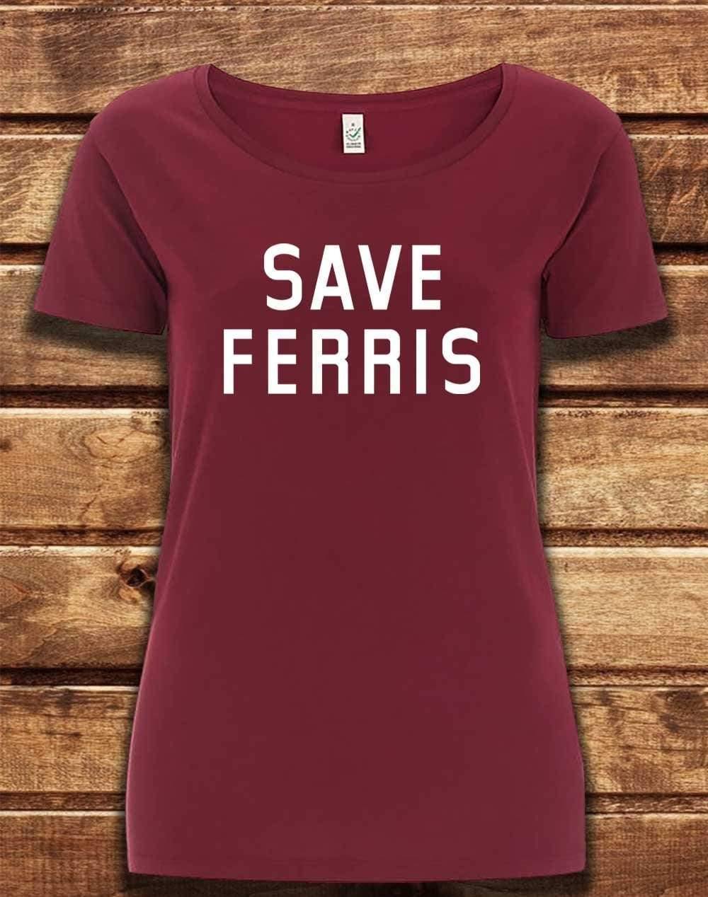 DELUXE Save Ferris Organic Scoop Neck T-Shirt 8-10 / Burgundy  - Off World Tees