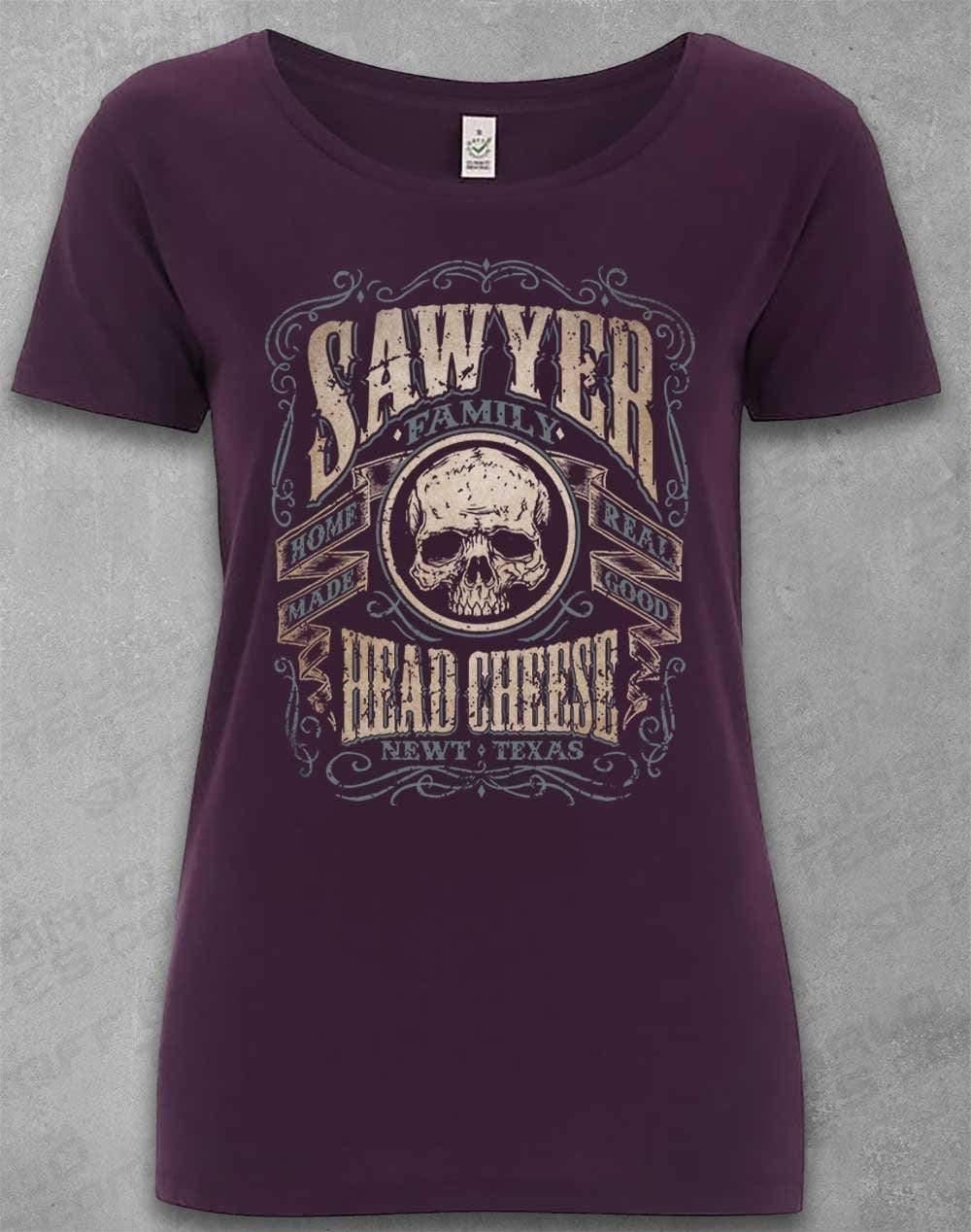 DELUXE Sawyer Family Head Cheese Organic Scoop Neck T-Shirt 8-10 / Eggplant  - Off World Tees