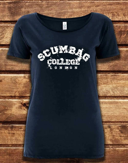 DELUXE Scumbag College Organic Scoop Neck T-Shirt 8-10 / Navy  - Off World Tees