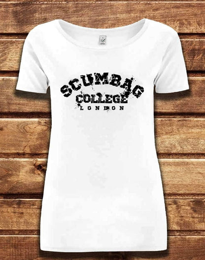 DELUXE Scumbag College Organic Scoop Neck T-Shirt 8-10 / White  - Off World Tees