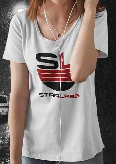 DELUXE Star Labs Logo Organic Scoop Neck T-Shirt  - Off World Tees