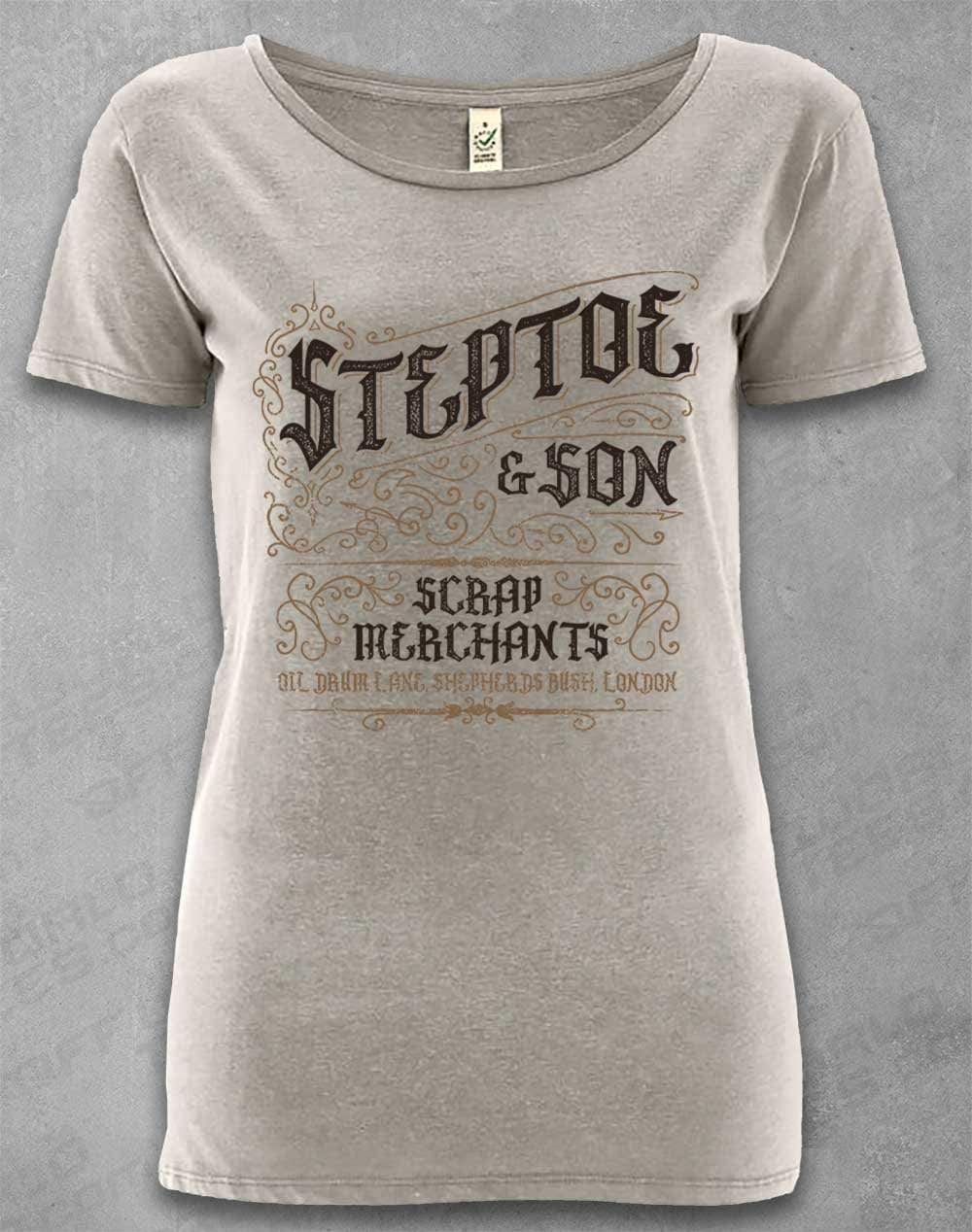 DELUXE Steptoe & Son Scrap Merchants Organic Scoop Neck T-Shirt 8-10 / Melange Grey  - Off World Tees