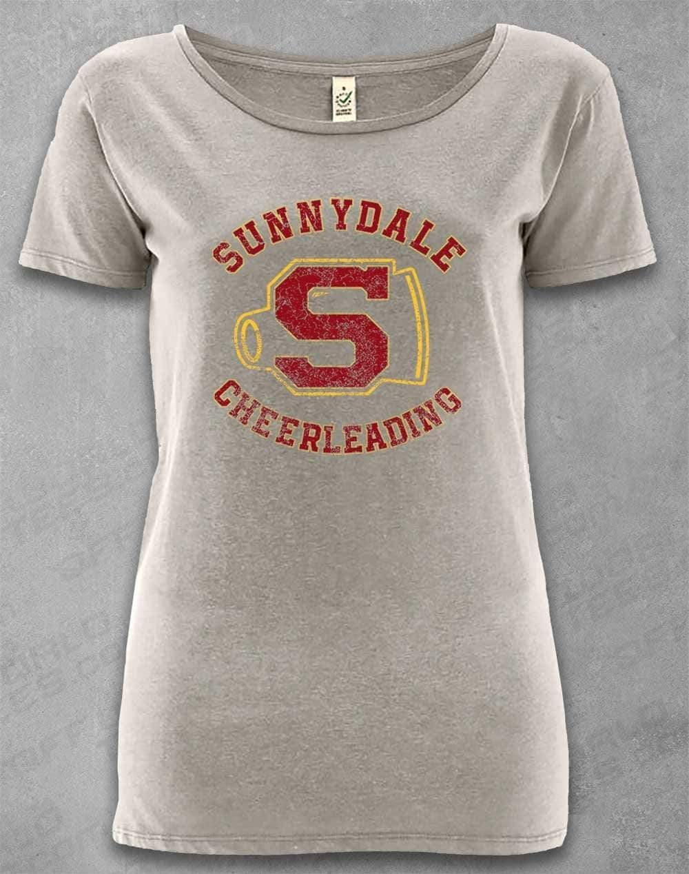 DELUXE Sunnydale Cheerleading Organic Scoop Neck T-Shirt 8-10 / Melange Grey  - Off World Tees