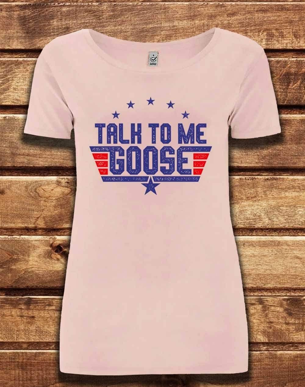 DELUXE Talk to me Goose Organic Scoop Neck T-Shirt 8-10 / Light Pink  - Off World Tees